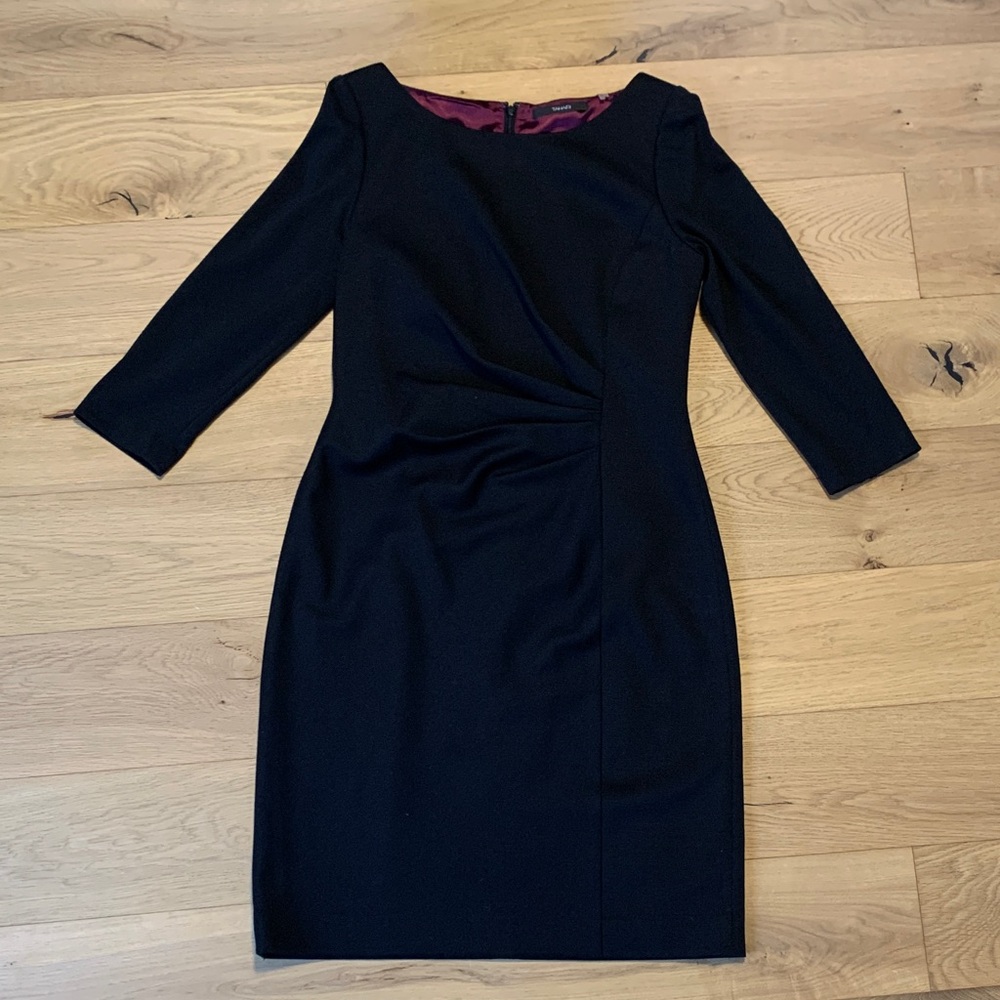 Tahari Black 3/4 Long Sleeve Dress